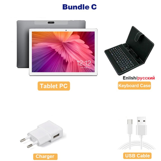 10 inch Tablet Deca Core Dual SIM 4G Phone Call 6GB RAM 128GB ROM Wifi Bluetooth 1920X1200 IPS Android Tablets PC 10.1